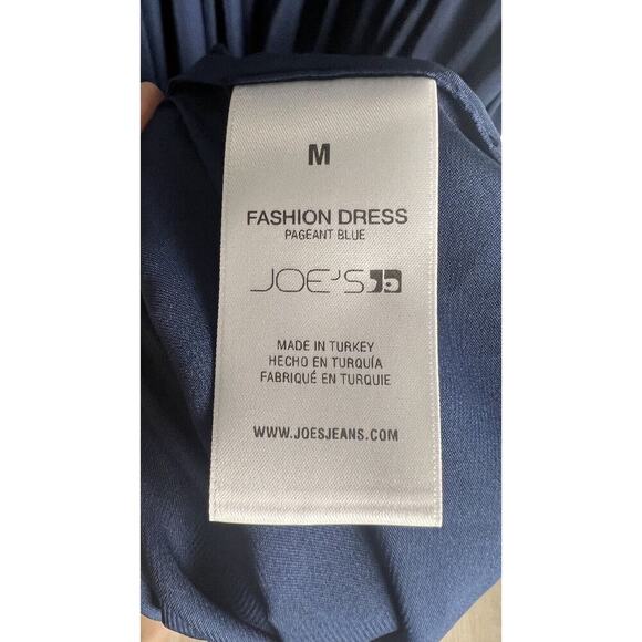 Andrea’s Lookbook X Joe’s Jeans Navy Elle Blouson MIDI Dress Sz Medium - Picture 11 of 14